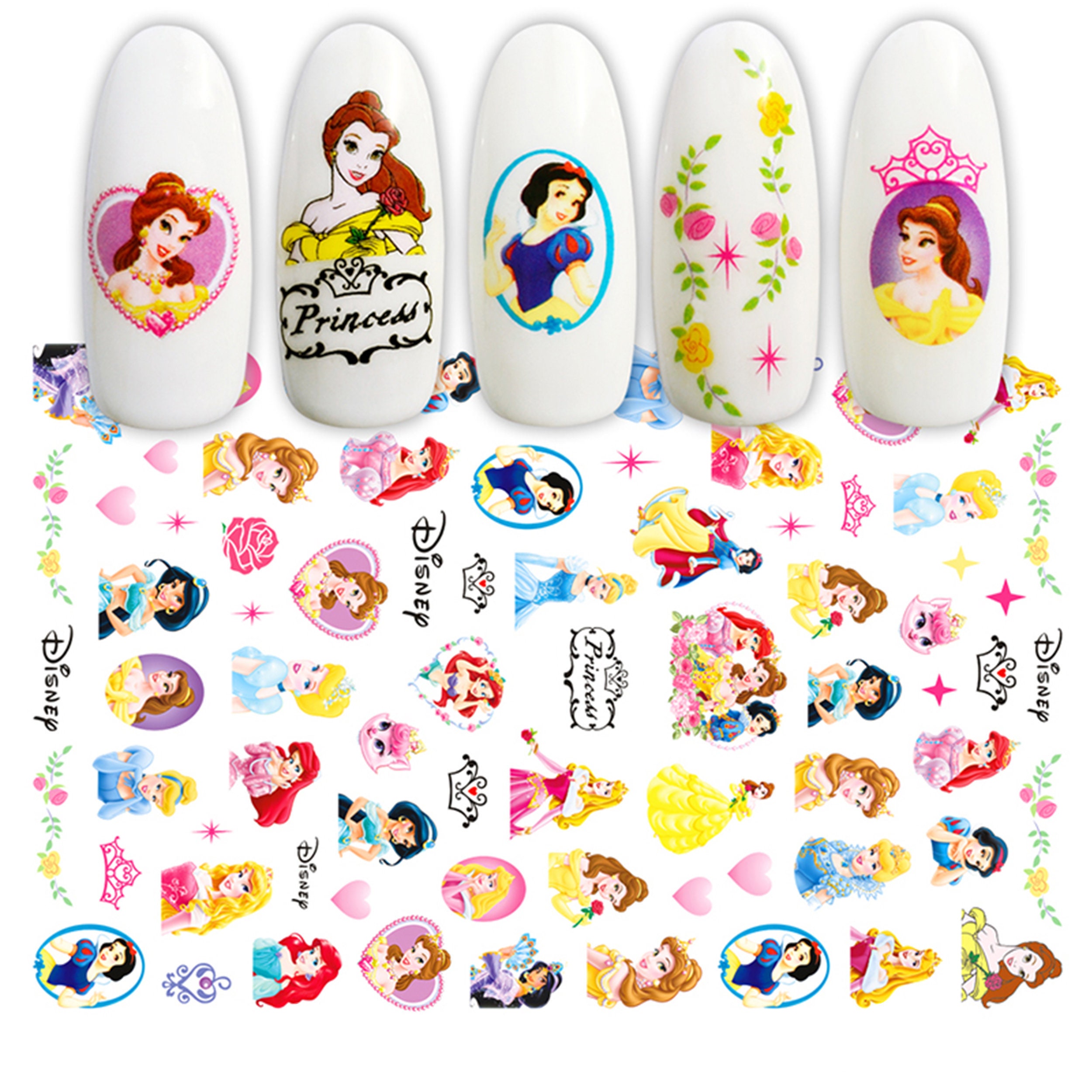 fairy tale princess series nail stickers snow white etsy