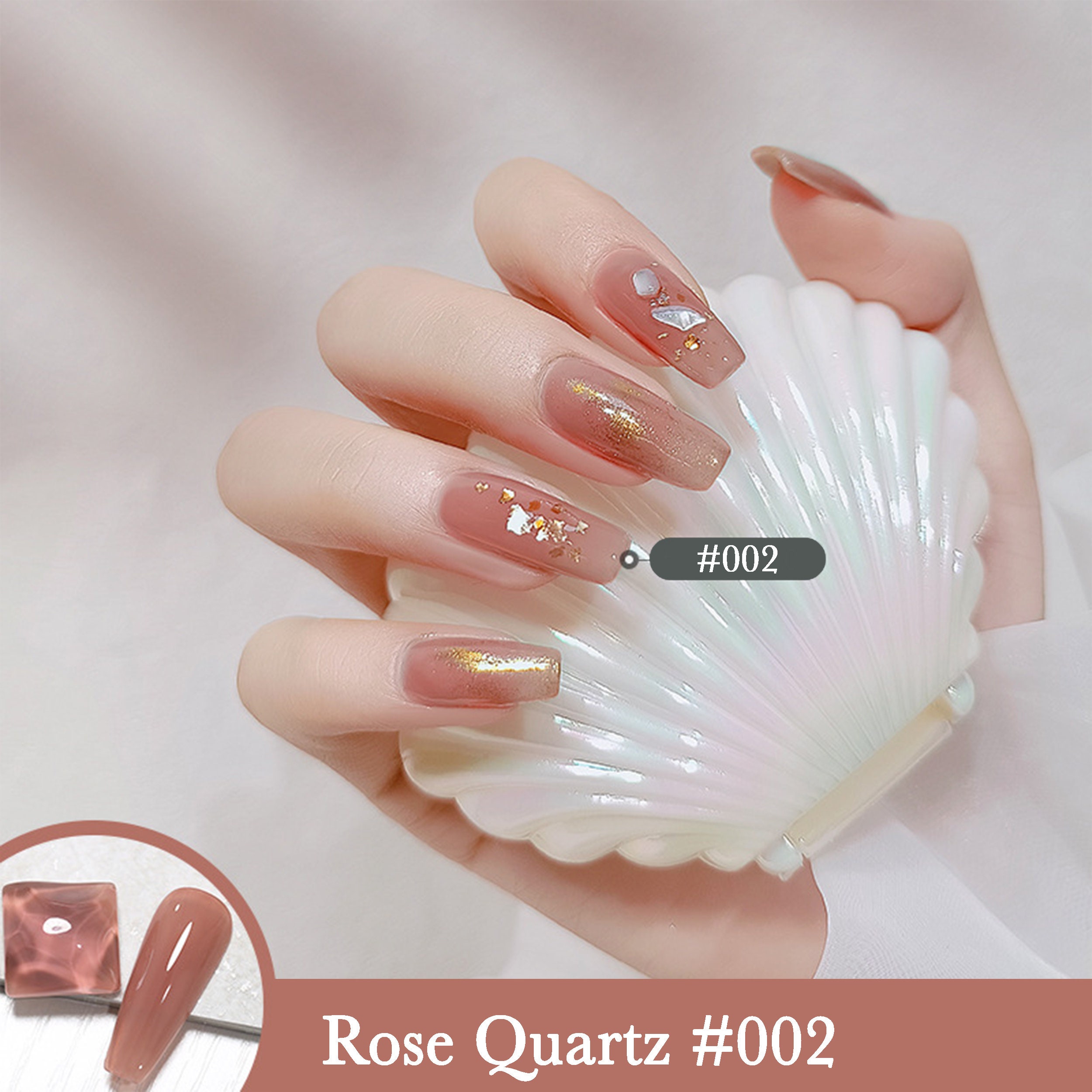 Rose Quartz Set GEL Nail Polish 8ml 4 Colors Soak off UV/LED - Etsy