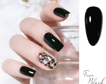 True Black GEL Nail Polish 8ml | Soak Off UV/LED Gel Polish | Matte Black, Glossy Black, Pure Black Nails