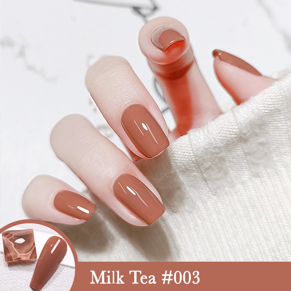 Milk Tea Set GEL Nail Polish 8ml 4 Colors Soak off UV/LED - Etsy