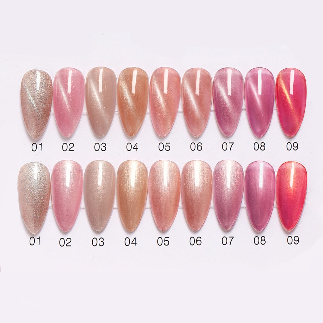 New[2023.11] Sakura Moon Cat Eye GEL Nail Polish 9 Colors Etsy