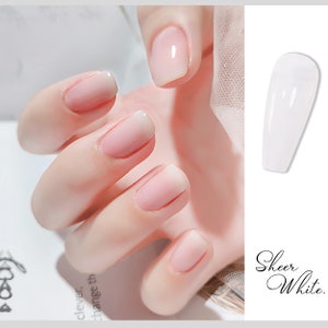 Sheer White GEL Nail Polish 8ml | Soak Off UV/LED Gel Polish | Transparent White, Milk White, Egg White Nails