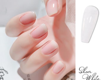 Sheer White GEL Nail Polish 8ml | Soak Off UV/LED Gel Polish | Transparent White, Milk White, Egg White Nails