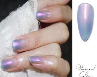 Sheer Iridescent Violet Blue with Lavender Purple Shimmer | Fairy-Inspired Color | Mermaid Glow UV/LED Gel Nail Polish 8ml -Shade #05