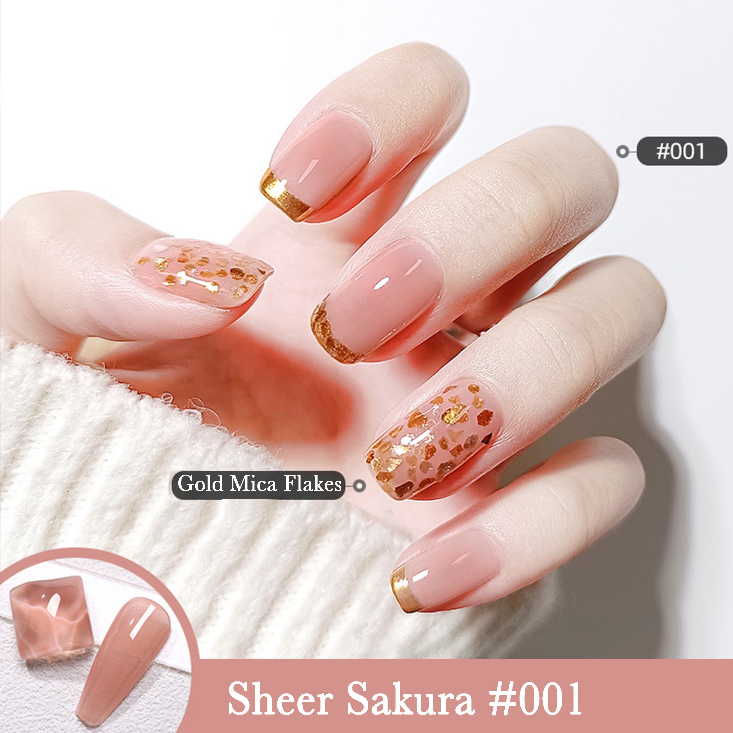 Sheer Sakura Jelly Set GEL Nail Polish 8ml 4 Colors Soak off - Etsy