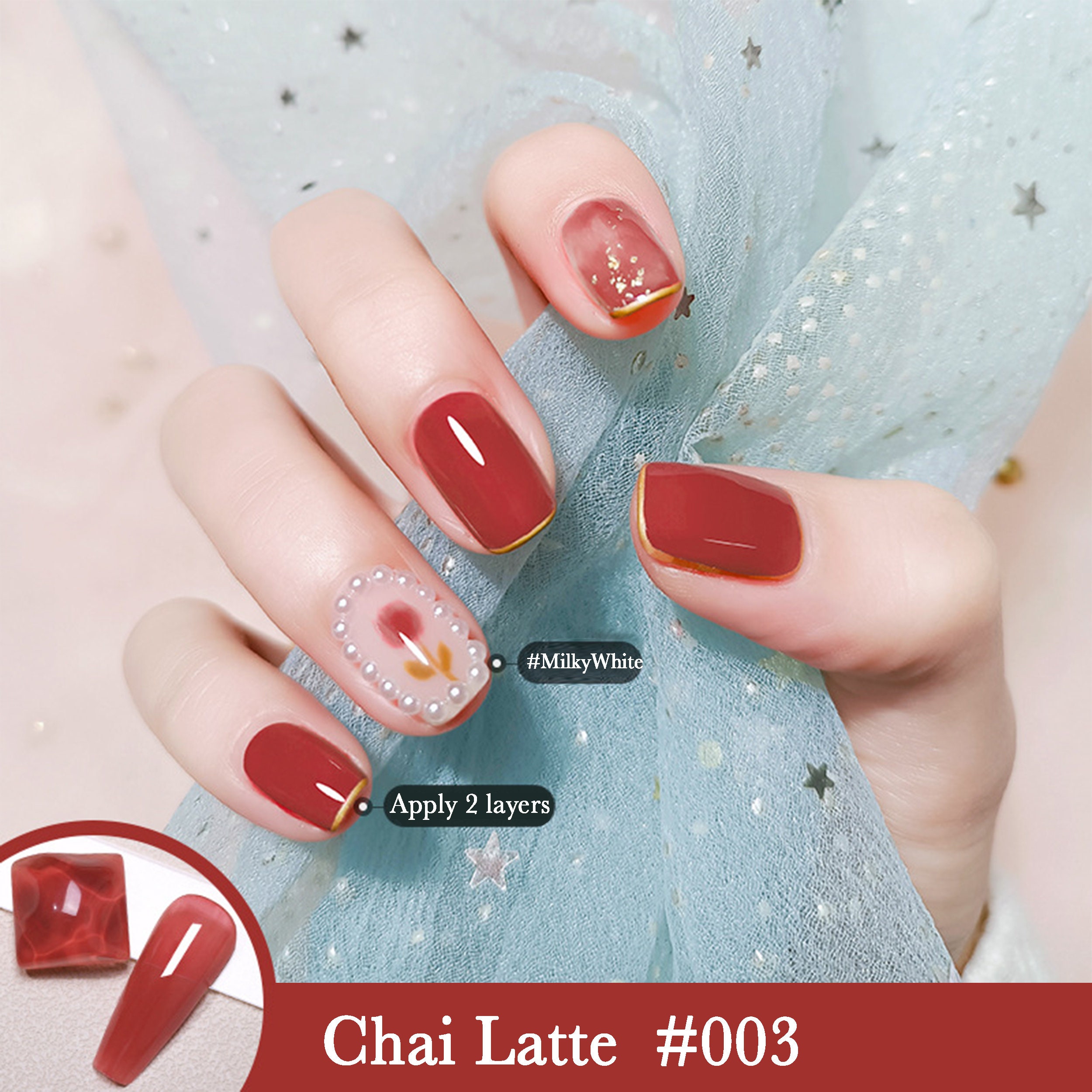 Chai Latte Set Gel Nail Polish 8ml 4 Colors Ai La Nuo Soak | Etsy