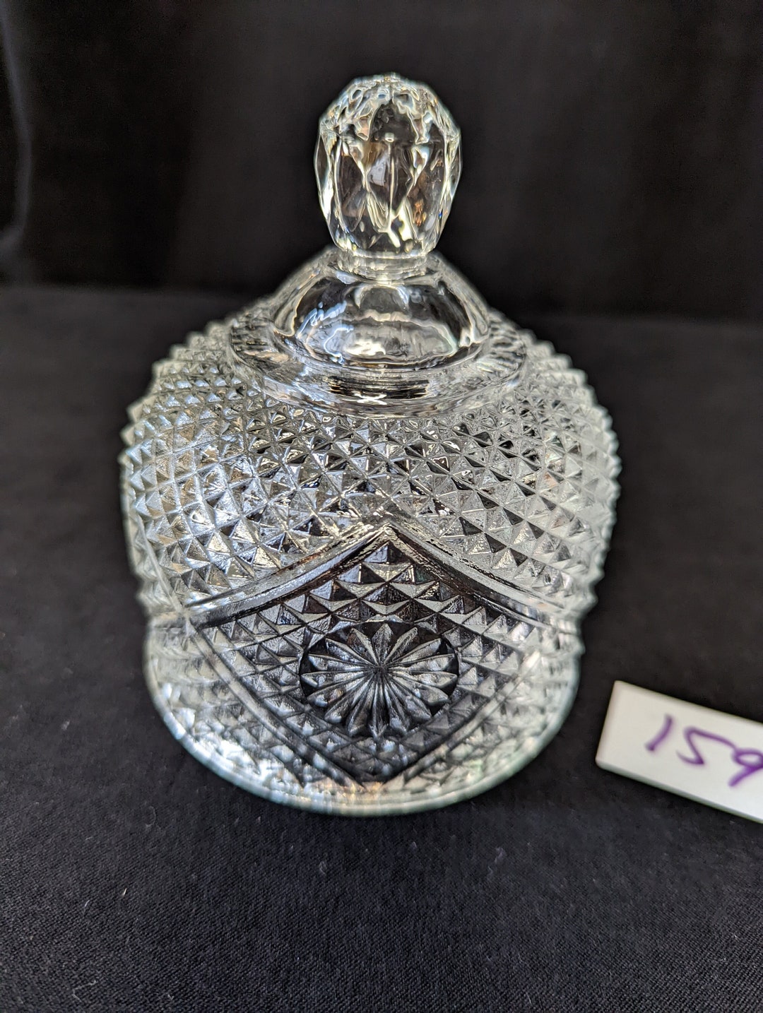 Vintage Avon Fostoria Round Crystal Butter Dish Lid Cover Etsy