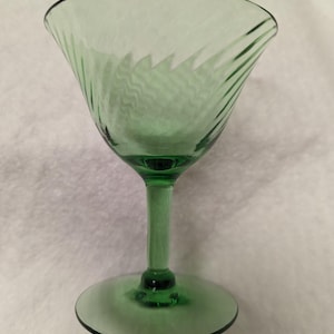 Green Depression Glass Sherbet Cup