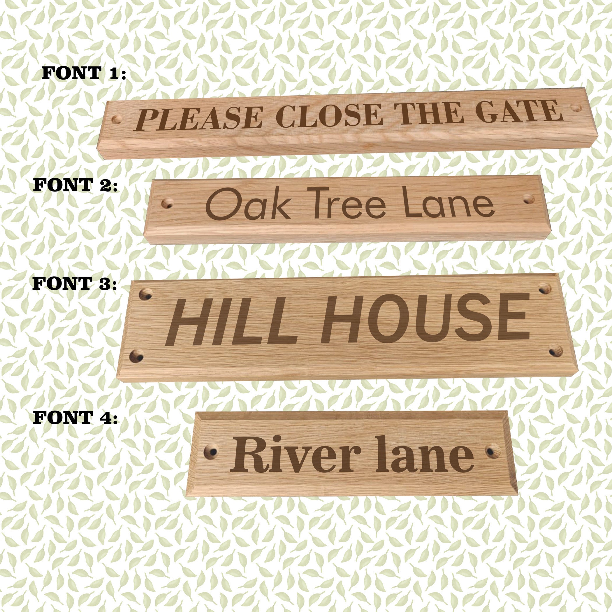 Personalised Oak Wood Sign Laser Custom Engraved - Etsy UK