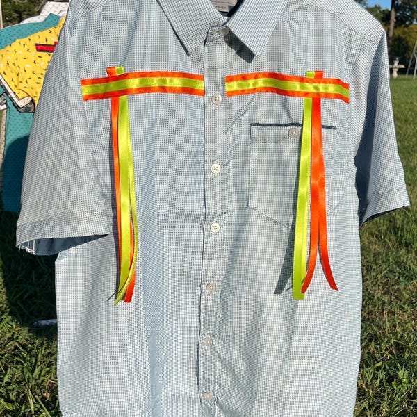 Short Sleeve Ribbon Shirt - Etsy