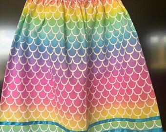 Girls Mermaid Ribbon Skirt