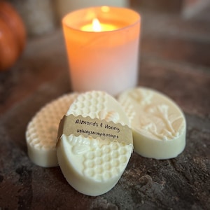 Almonds and Honey Soap: Honey Almond Scented Goats Milk Bar Soap