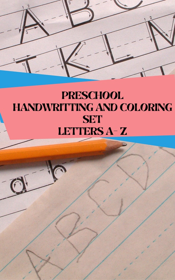 52 Preschool Handwriting Worksheets And Coloring Worksheets Etsy