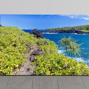 Hawaii Photography - Maui Black Sand Beach - Road to Hana - Canvas, Metal, Paper Print - Landscape Wall Art and Home Decor - Fine Art Print