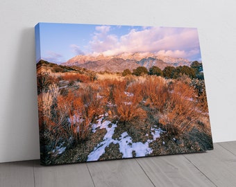New Mexico Photography - Albuquerque Sandia Mountains Snow - Canvas, Metal, Paper Print - Landscape Wall Art and Home Decor - Fine Art Print