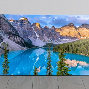 Moraine Lake Photograph - Banff National Park - Sunrise - Canvas, Metal, Paper Print - Landscape Wall Art and Home Decor - Fine Art Print