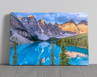 Moraine Lake Photograph - Banff National Park - Sunrise - Canvas, Metal, Paper Print - Landscape Wall Art and Home Decor - Fine Art Print
