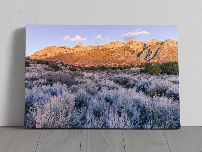Fotografía de Nuevo México - Albuquerque Sandia Mountains - Lienzo, metal, impresión de papel - Arte mural paisajístico y decoración del hogar - Impresión artística