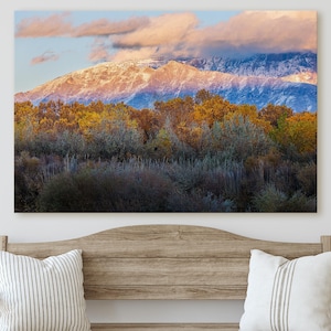 Albuquerque New Mexico Photograph -  Sandia Mountains Fall - Canvas, Metal, Paper Print - Landscape Wall Art and Home Decor - Fine Art Print