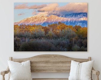 Albuquerque New Mexico Photograph -  Sandia Mountains Fall - Canvas, Metal, Paper Print - Landscape Wall Art and Home Decor - Fine Art Print