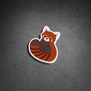 Sticker panda roux mat