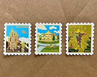 Sellos de Eorzea 2 - HEAVENSWARD - Juego de pegatinas FFXIV - Pegatinas de vinilo impermeables