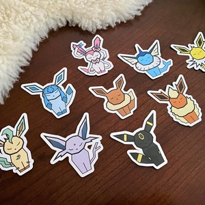 Eeveelutions Stickers - Geometric Style Waterproof Stickers