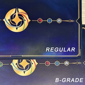 Borda costurada do tapete de jogo Lorcana B-GRADE - com ou sem opção de contador de conhecimento