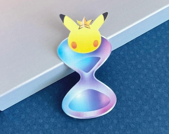 Pegatina de vinilo de Pikachu con corona de reloj de arena de Pokémon TCG Pocket Pack