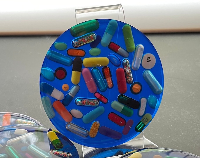 Sapphire Blue Chill Pill Coaster (Single)