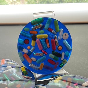 Sapphire Blue Chill Pill Coaster (Single)