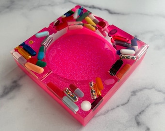 Large Hot Pink Chill Pill Ashtray