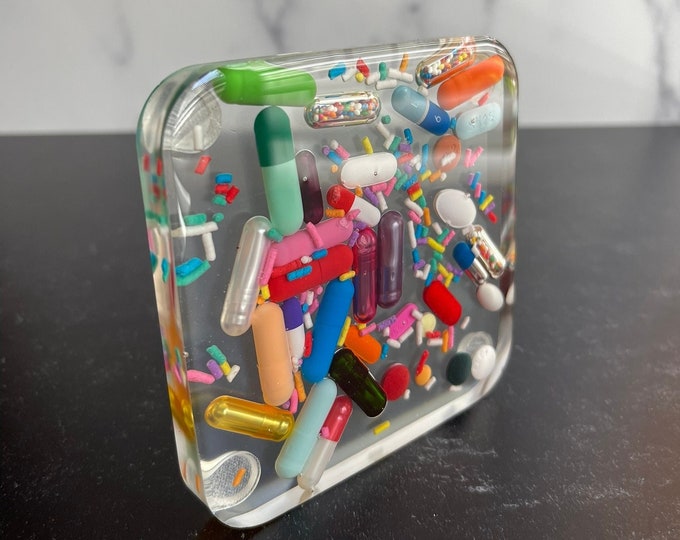 Square Chill Pill Coaster with Sprinkles (Single)