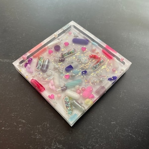 Pastell Chill Pill Quadrat Trinket Tablett