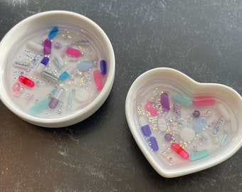 White Chill Pill Ring Dish - Pastel