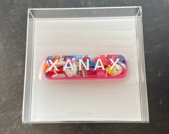 NEW Smaller 6"x6" Chill Pill Resin Art - XanaX