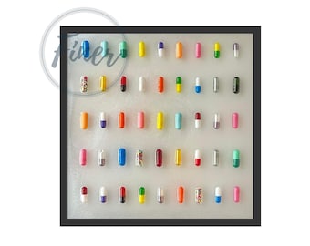 12"x12" Chill Pill Resin Art