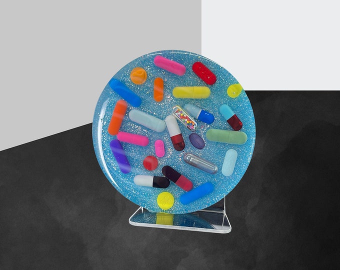 Denim Glitter Chill Pill Coaster (Single)