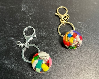 Ball Chill Pill Keychain - Silver or Gold
