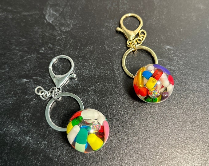 Ball Chill Pill Keychain - Silver or Gold