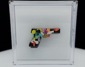 7.5"x7.5" Chill Pill Resin Art - Side Piece
