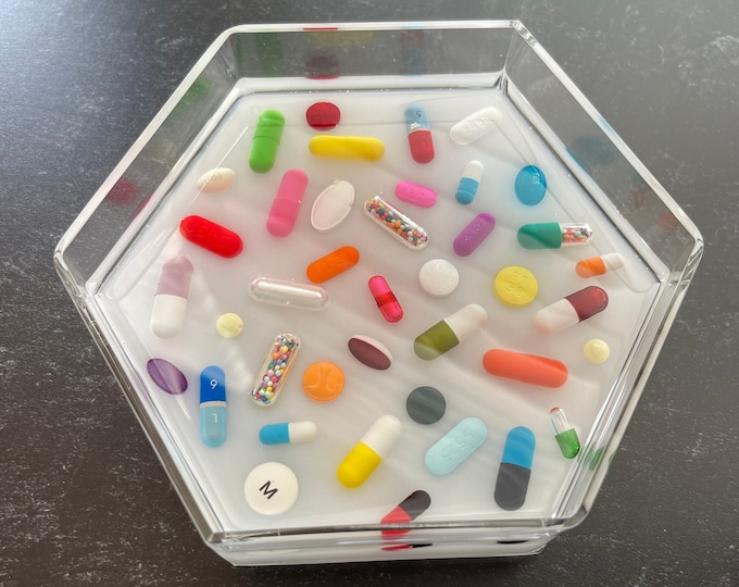 Hexagon Chill Pill Tall Trinket Tray