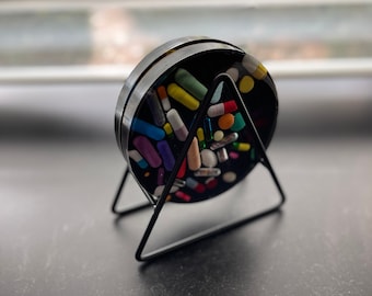One & Done Black Triangle Coaster Holder (Single)