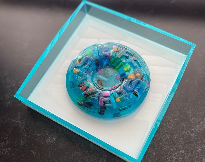 8"x8" Chill Pill Resin Art - Lifesaver