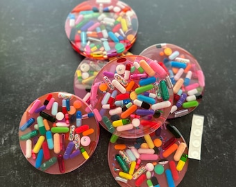 Transparent Pink Chill Pill Coaster (Single)