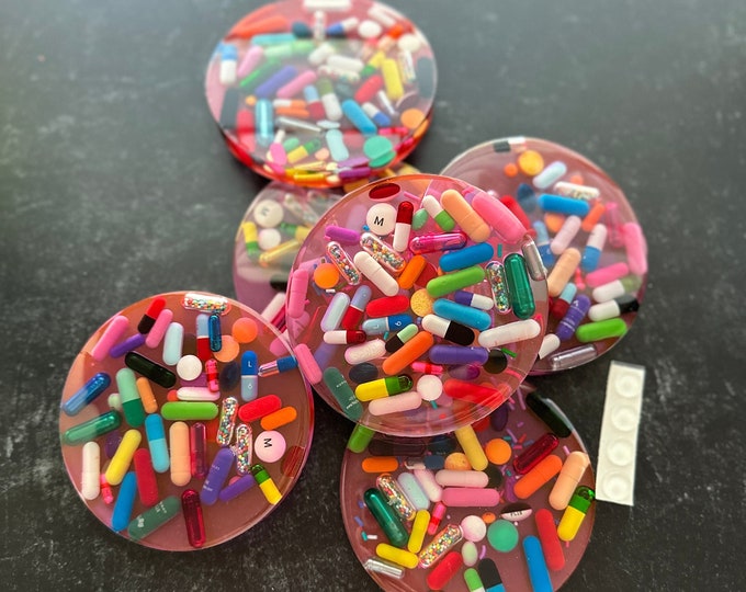 Transparent Pink Chill Pill Coaster (Single)