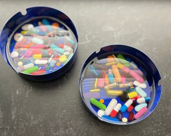 Round Metal Chill Pill Ashtray