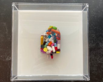 7.5"x7.5" Chill Pill Resin Art - Popsicle