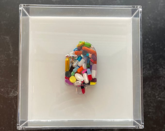 7.5"x7.5" Chill Pill Resin Art - Popsicle