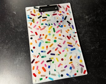 White Chill Pill Clipboard